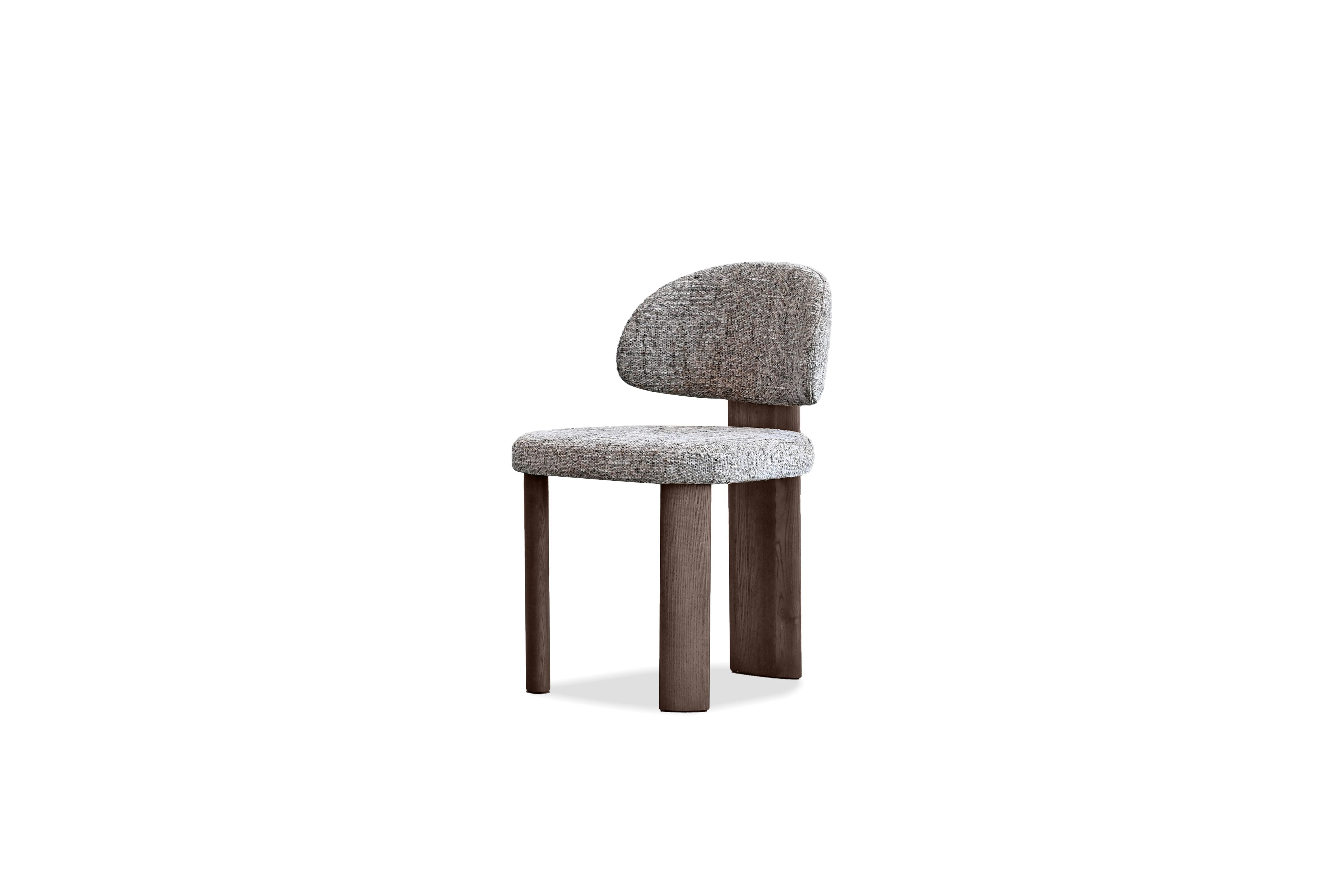 SAKE Dining Chair in Koala Tweed