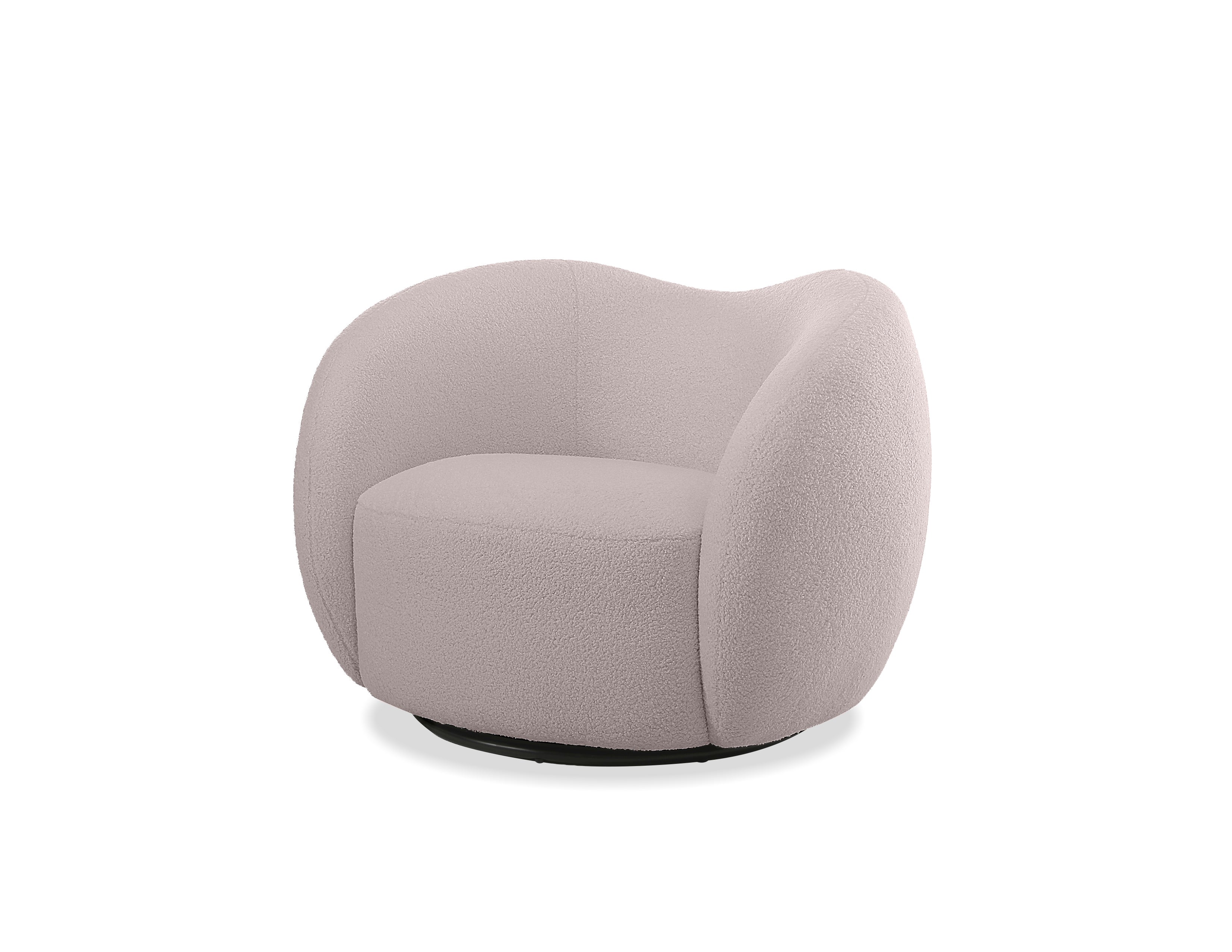 DUNE Swivel Lounge Chair in Dusty rose